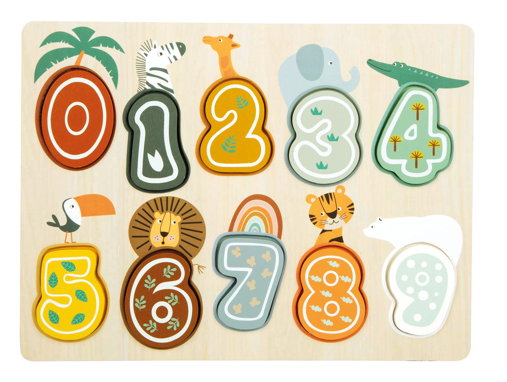 Small Foot Numbers Puzzle- Safari