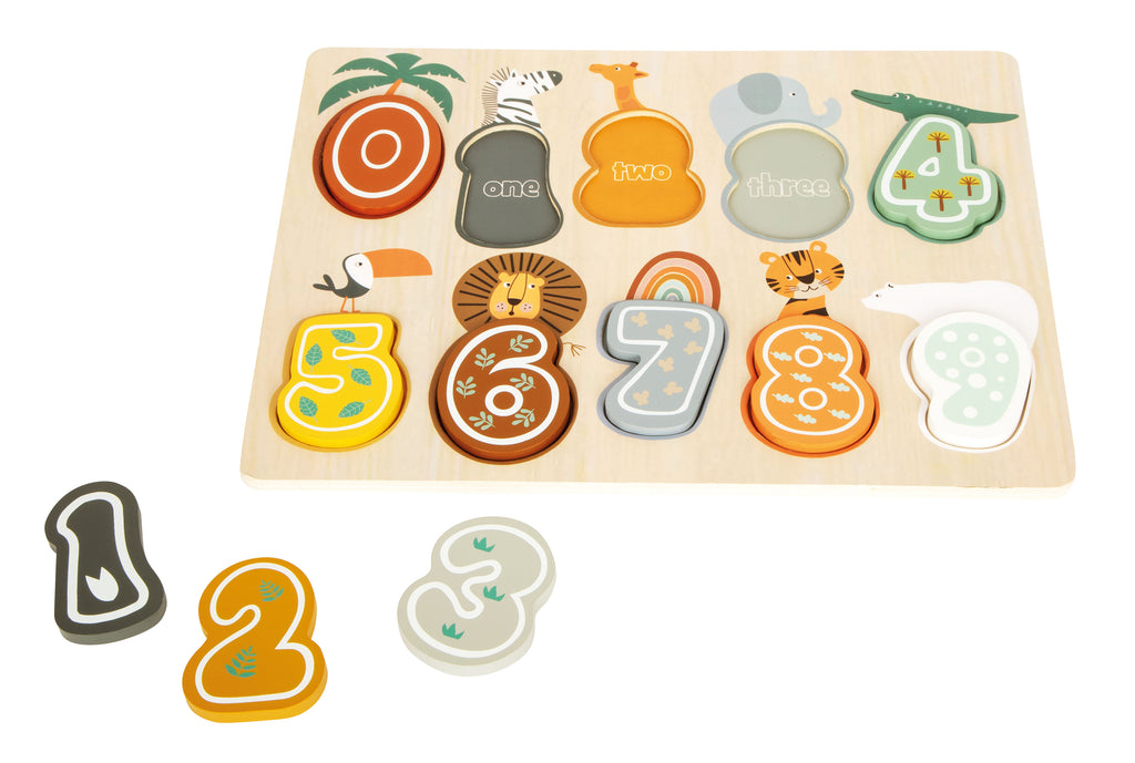Small Foot Numbers Puzzle- Safari