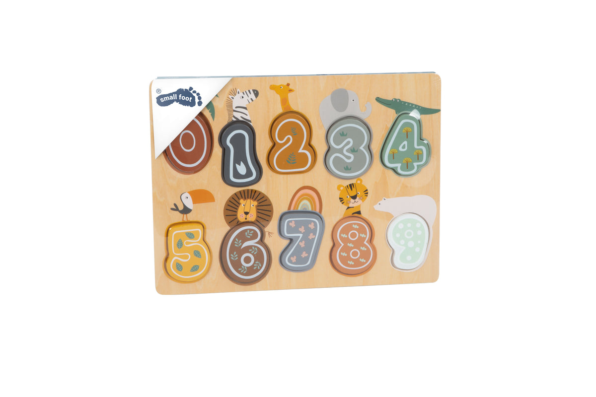 Small Foot Numbers Puzzle- Safari