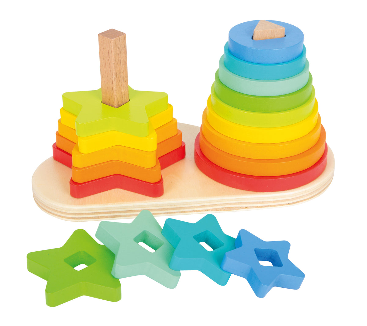 Small Foot Rainbow Shape-Fitting Game