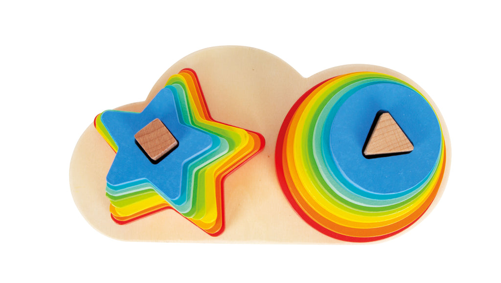 Small Foot Rainbow Shape-Fitting Game