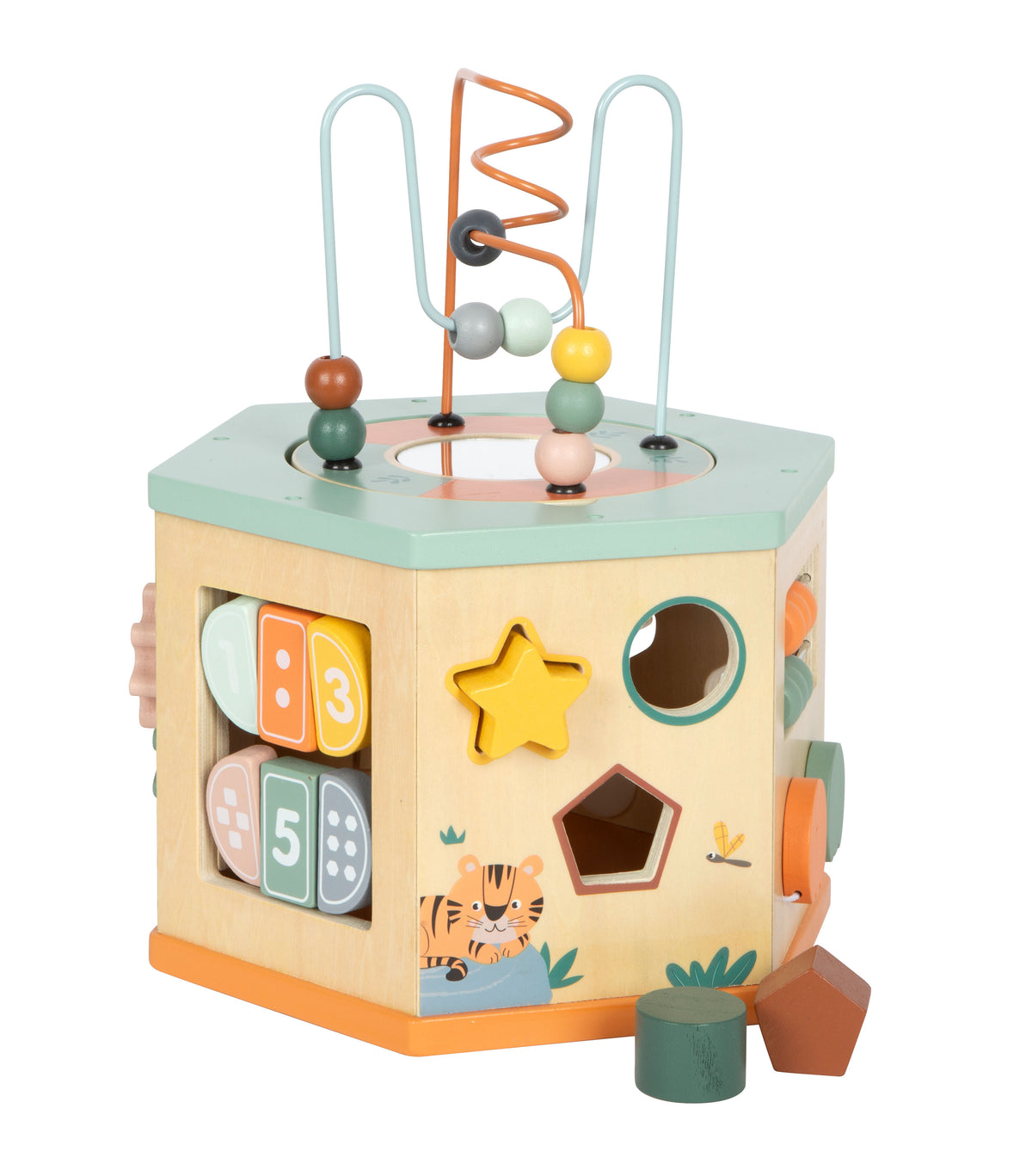 Small Foot Activity Cube 7 Sides - Safari