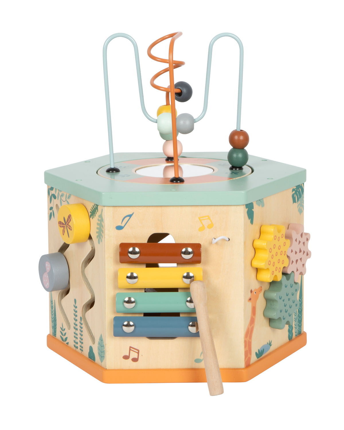 Small Foot Activity Cube 7 Sides - Safari