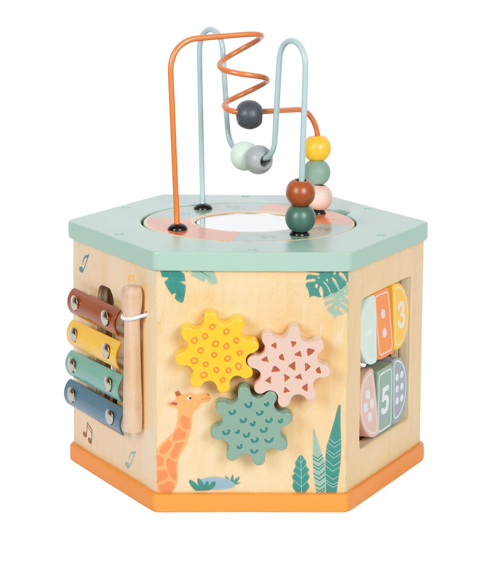 Small Foot Activity Cube 7 Sides - Safari