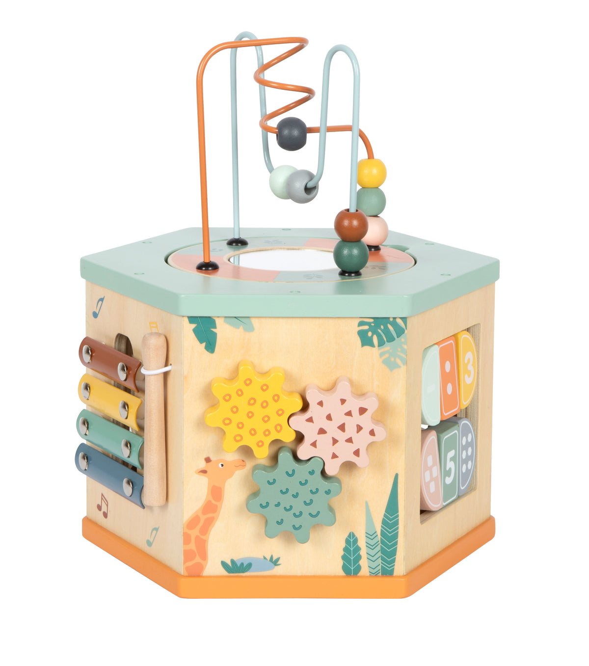 Small Foot Activity Cube 7 Sides - Safari
