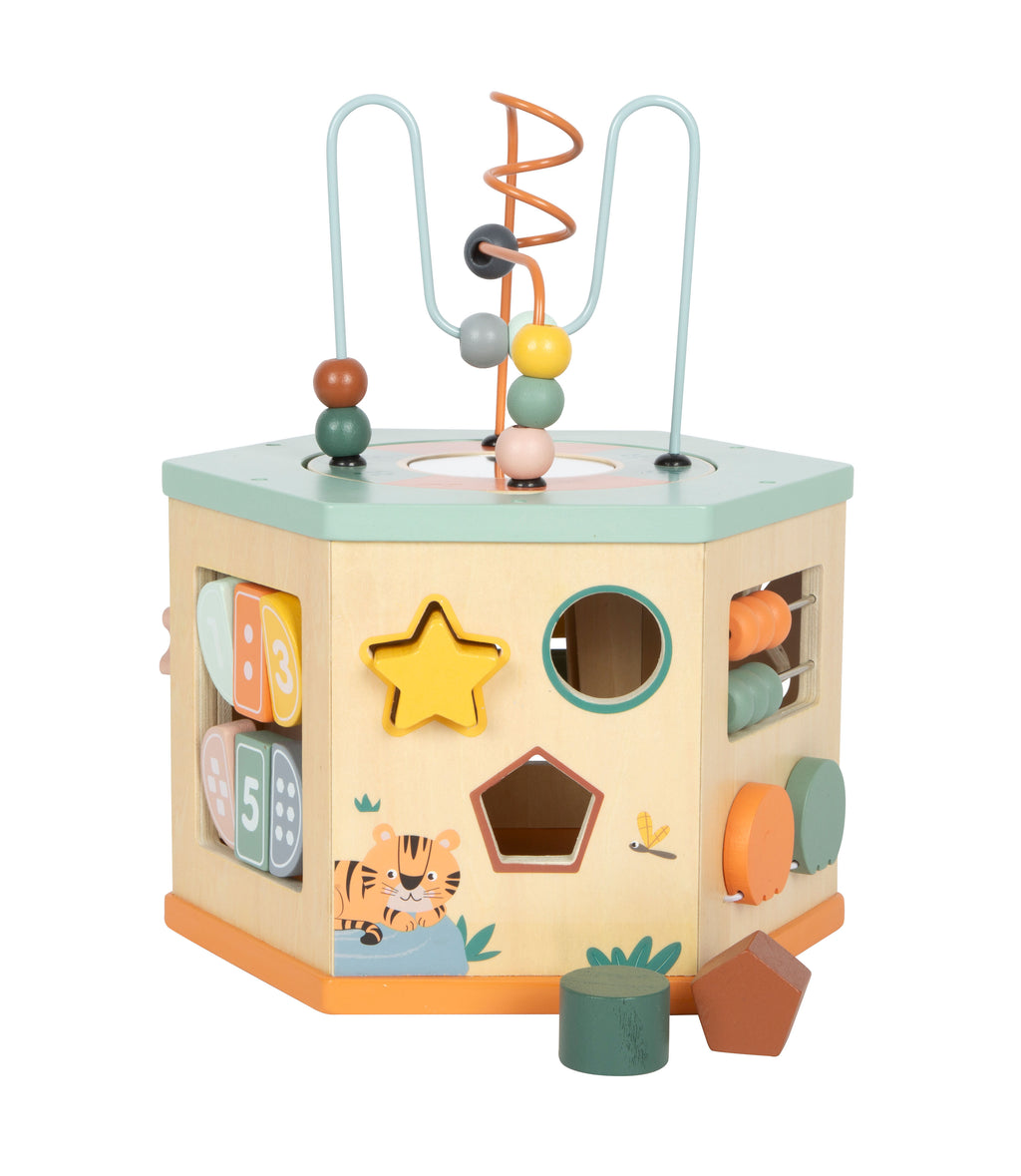 Small Foot Activity Cube 7 Sides - Safari