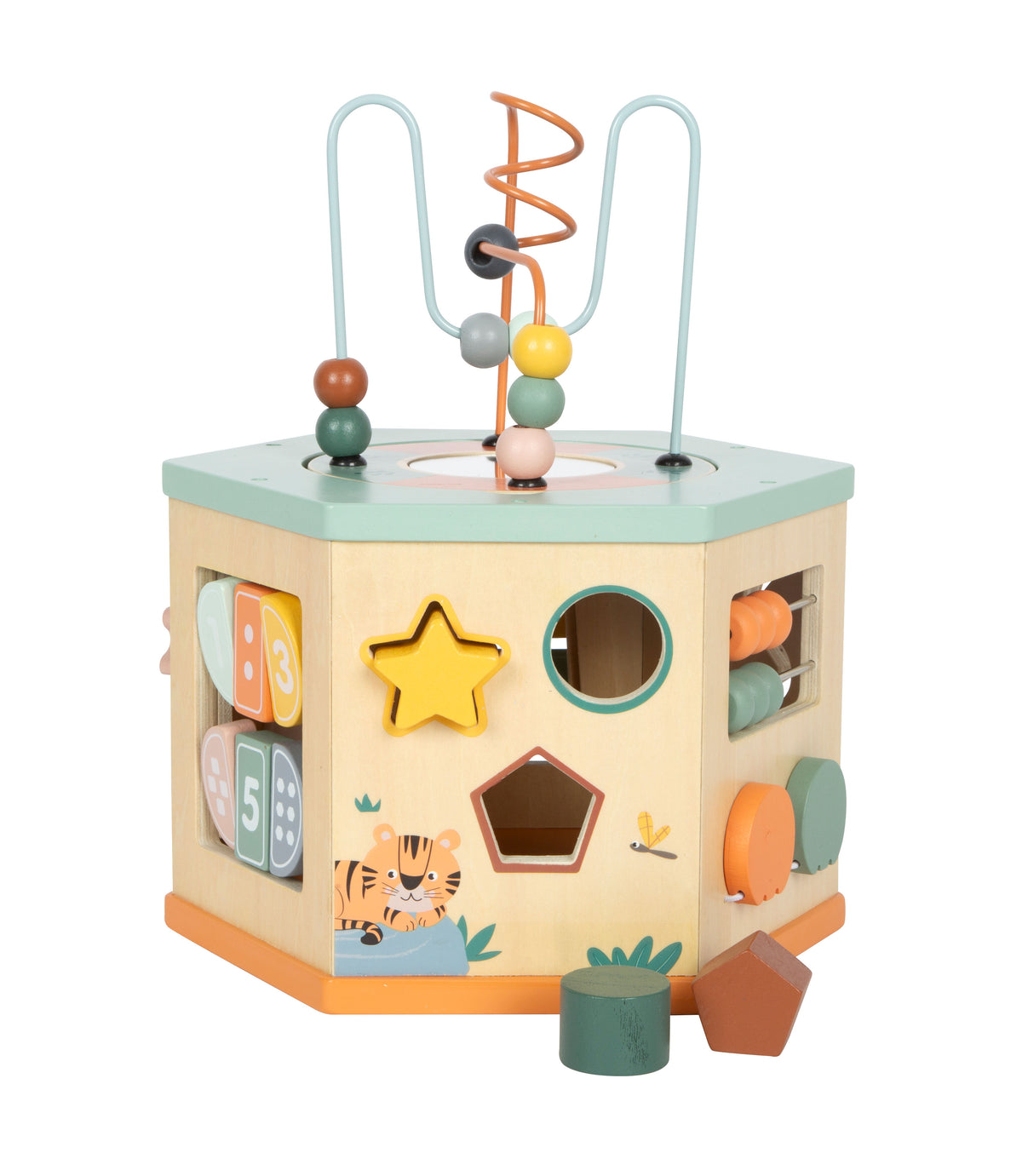 Small Foot Activity Cube 7 Sides - Safari