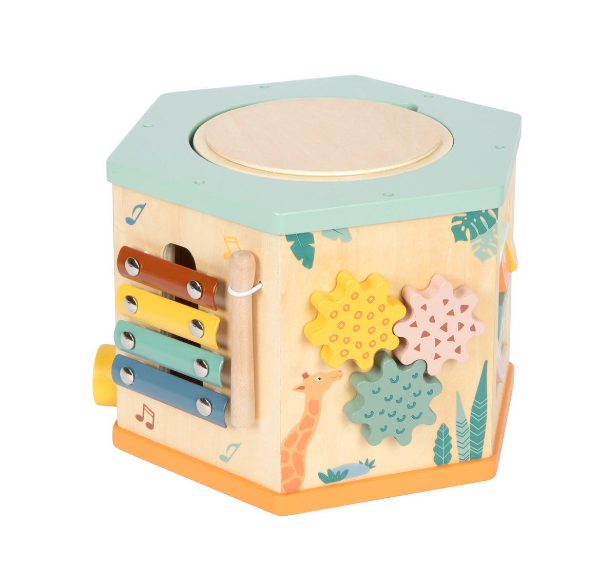 Small Foot Activity Cube 7 Sides - Safari