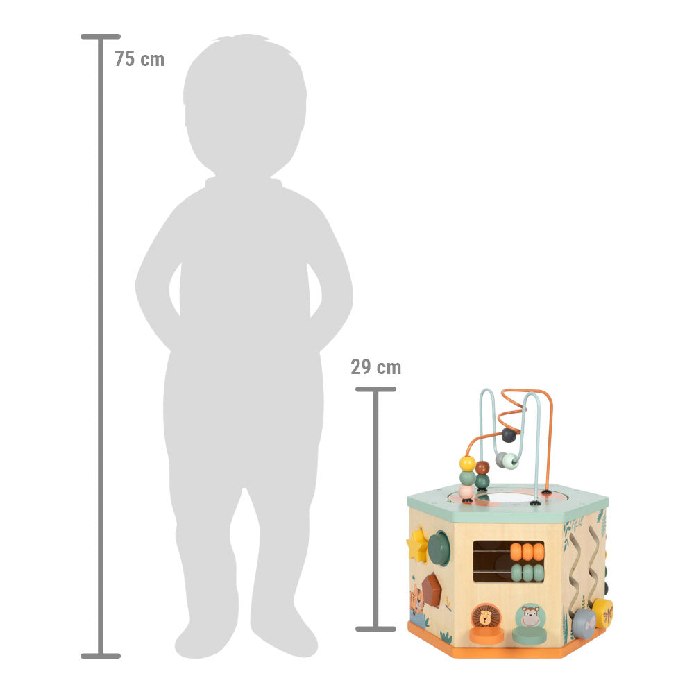 Small Foot Activity Cube 7 Sides - Safari