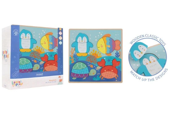 First Steps 4 in 1 Chunky Puzzle Board- Ocean Friends