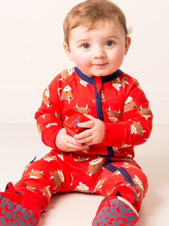 Blade & Rose Hamish Highland Cow Zip-Up Romper