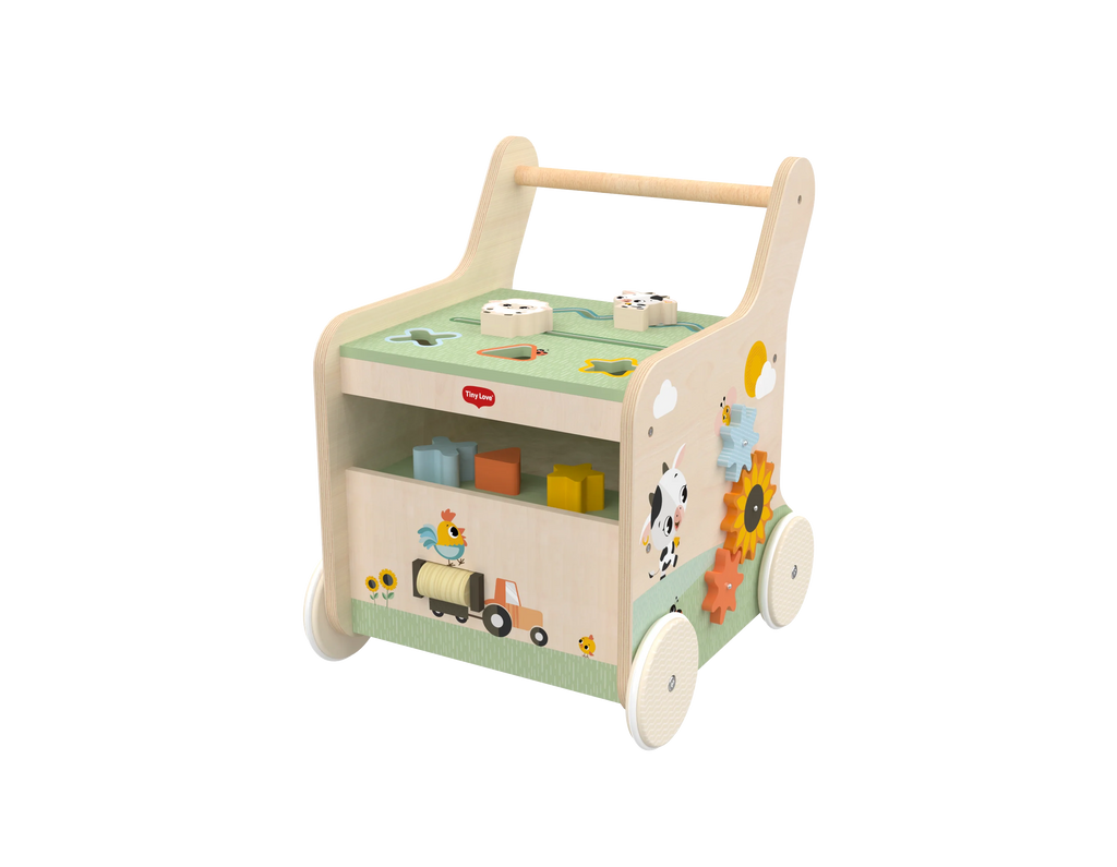 Tiny Love Farmers Funday Push & Play Wooden Walk Behind