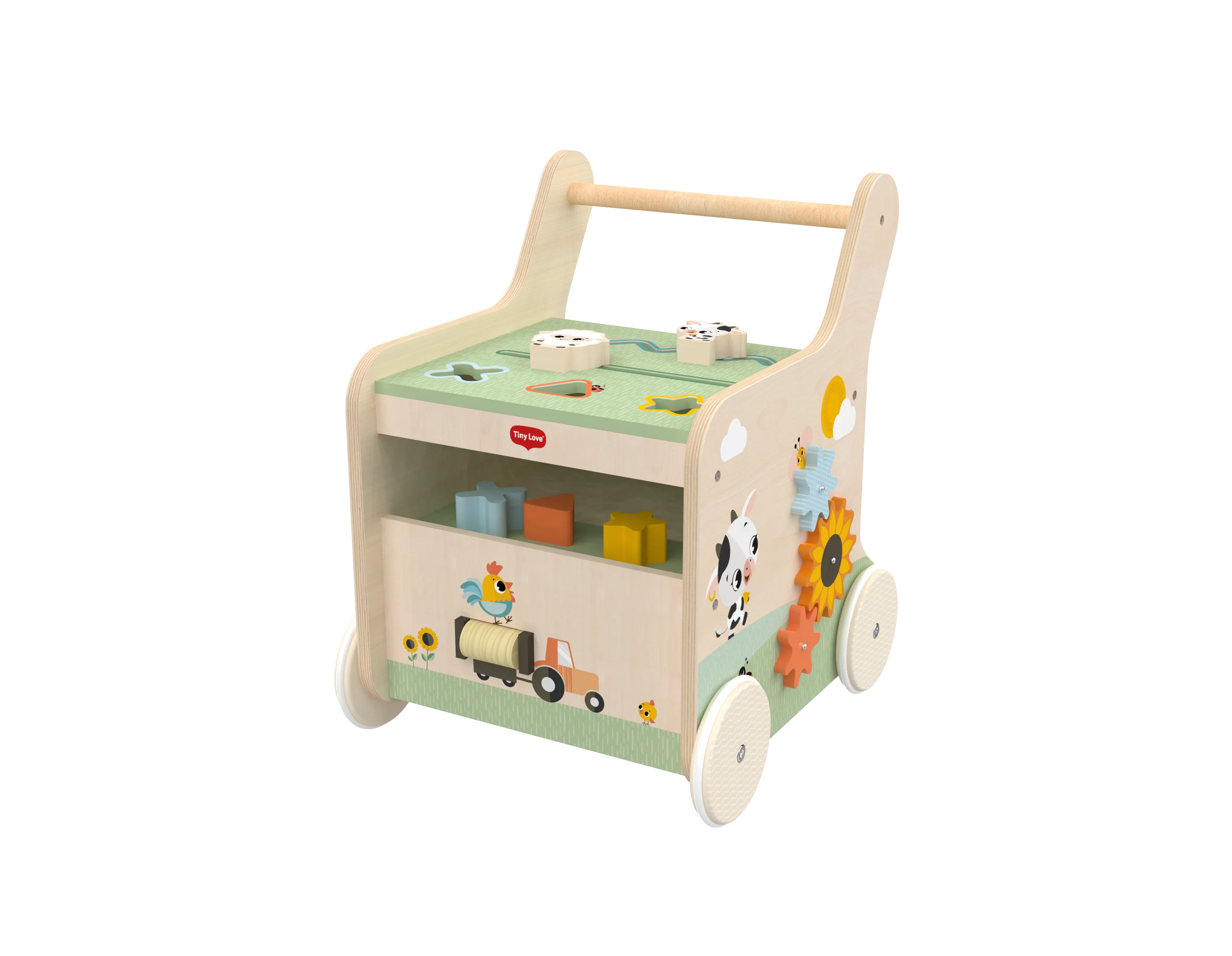 Tiny Love Farmers Funday Push & Play Wooden Walk Behind