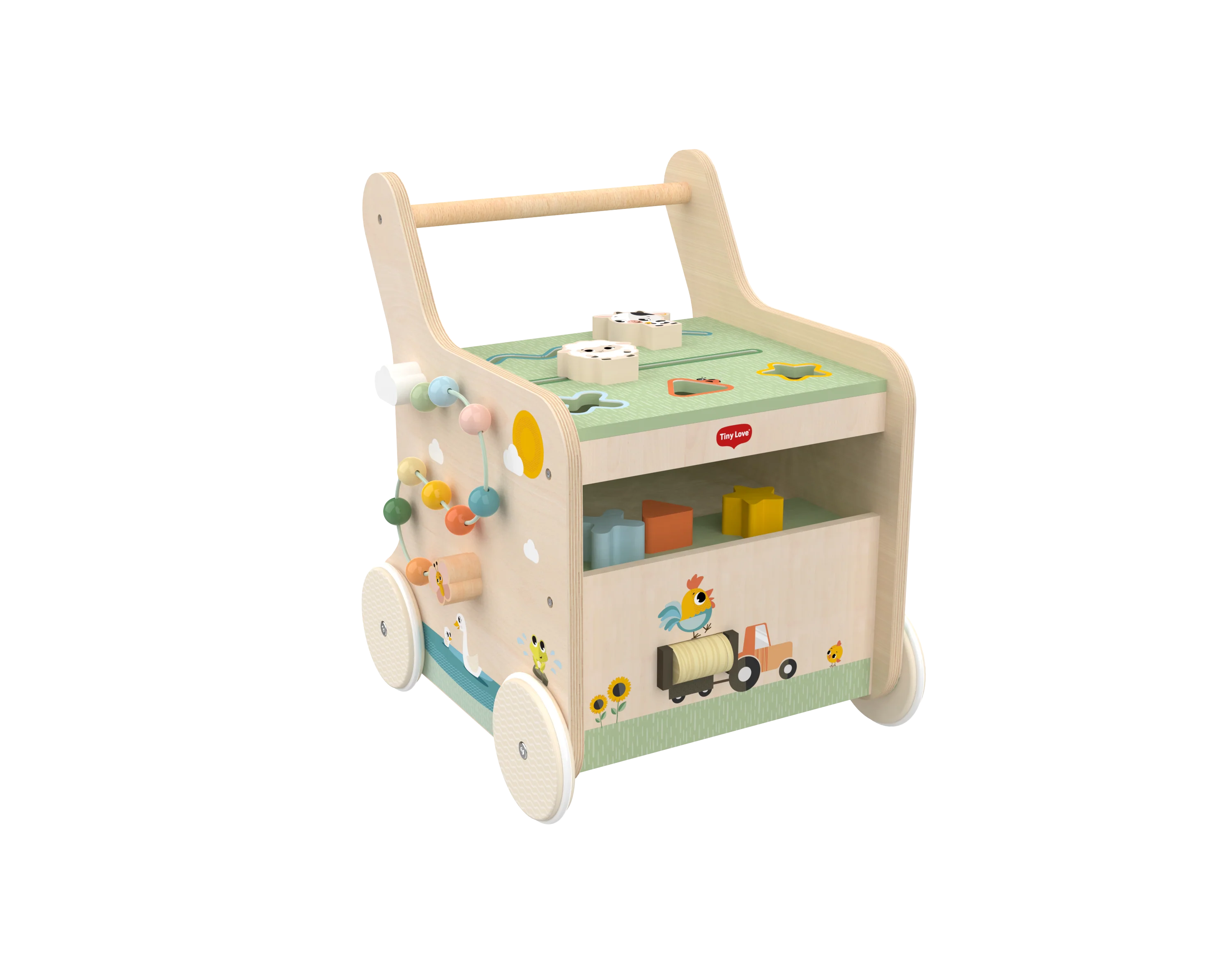 Tiny Love Farmers Funday Push & Play Wooden Walk Behind