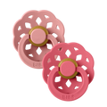 BIBS Boheme Pacifiers 2 Pack - Dusty Pink/Coral