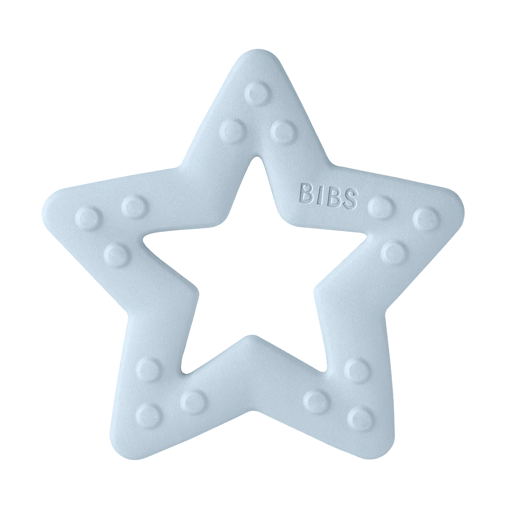 BIBS Baby Bitie Teether Star - Baby Blue