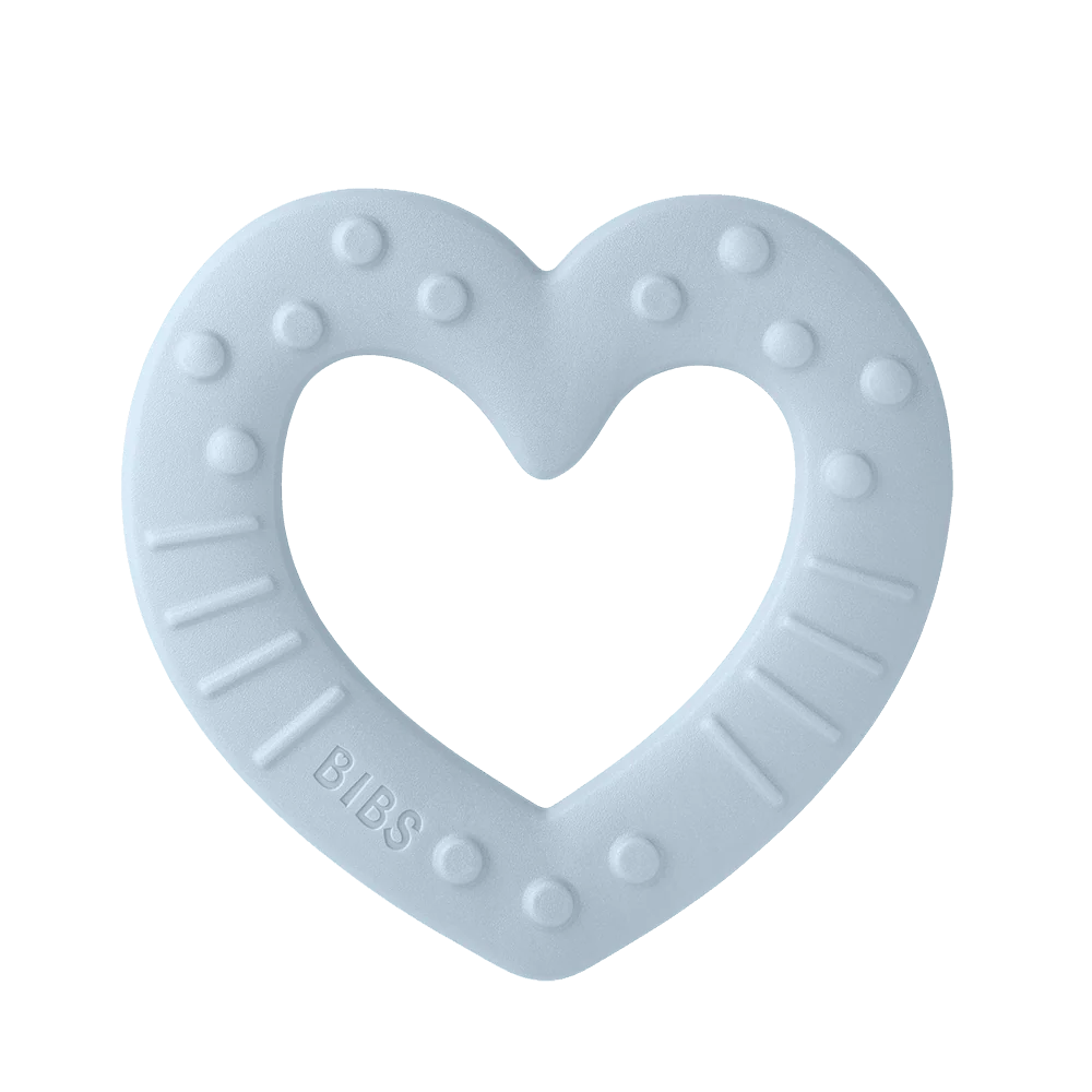 BIBS Baby Bitie Teether Heart - Baby Blue