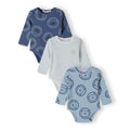 3 Pack Ribbed Bodysuits (NB-9 Months)