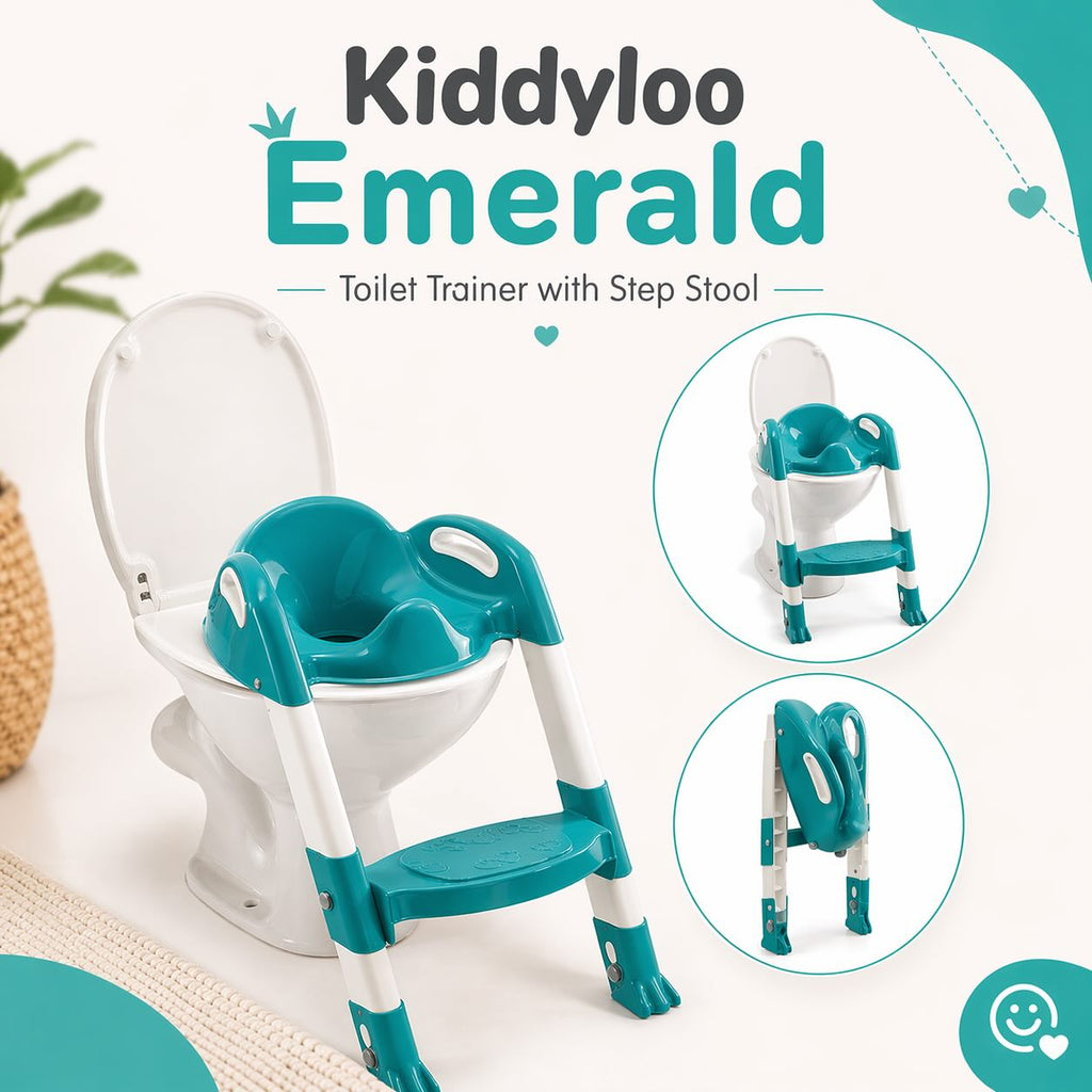 Kiddyloo Toilet Trainer Adjustable Foldable Seat with Step Range