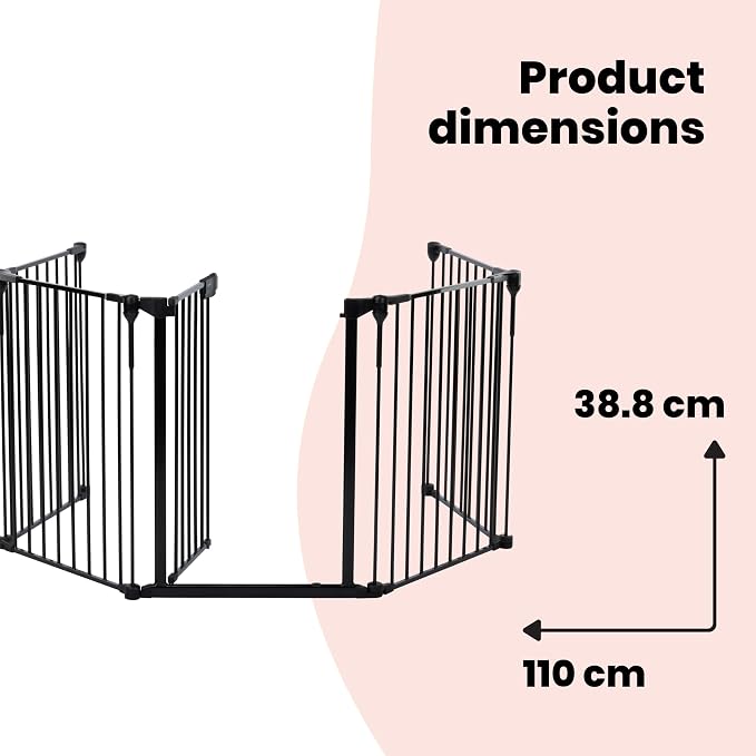 Safety 1st Easy Close Modular 5 Panel Gate - Black