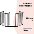Safety 1st Easy Close Modular 5 Panel Gate - Black