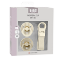 BIBS Colour Pacifier & Loop Clip Gift Set - Ivory
