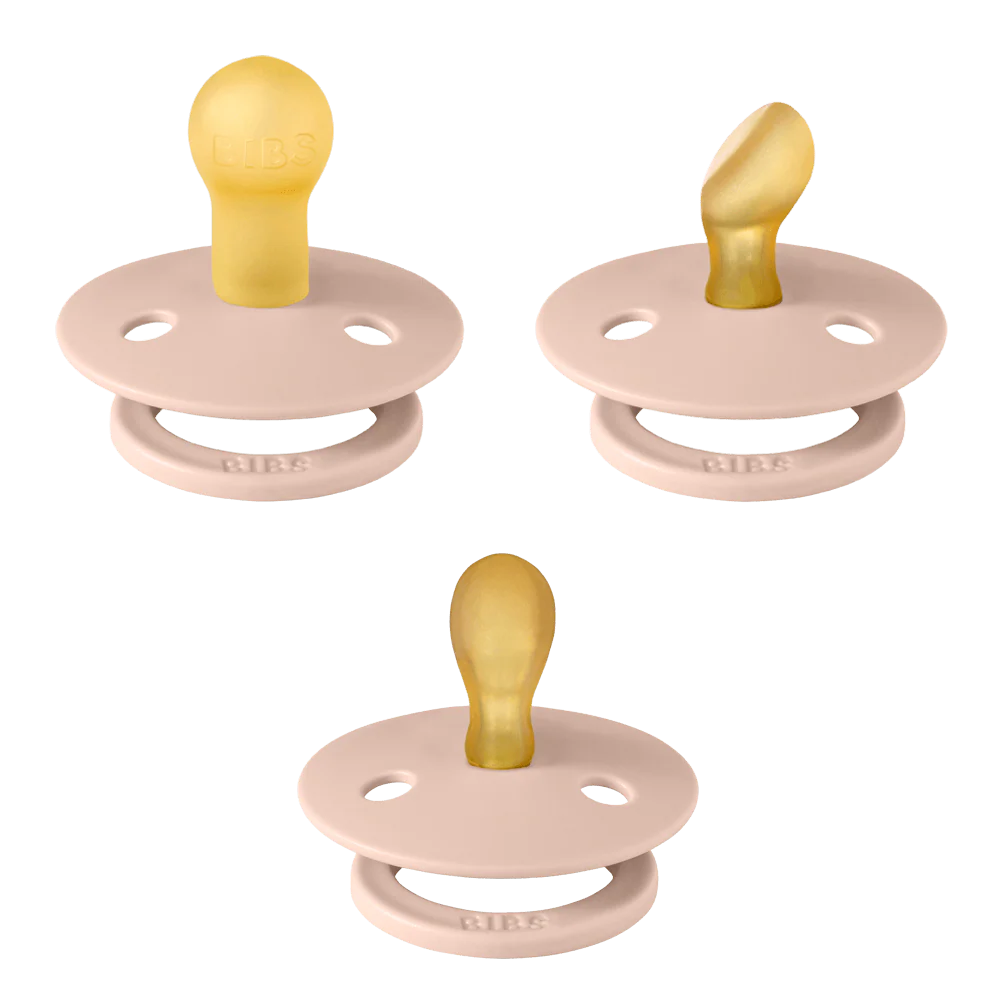 BIBS New Baby Pacifiers Try-It Collection 3 pack - Blush