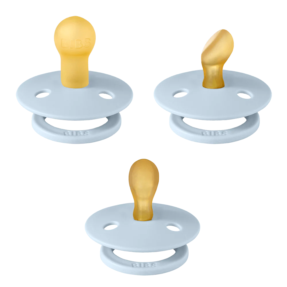 BIBS New Baby Pacifiers Try-It Collection 3 pack - Baby Blue