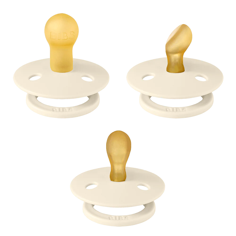 BIBS New Baby Pacifiers Try-It Collection 3 pack - Ivory