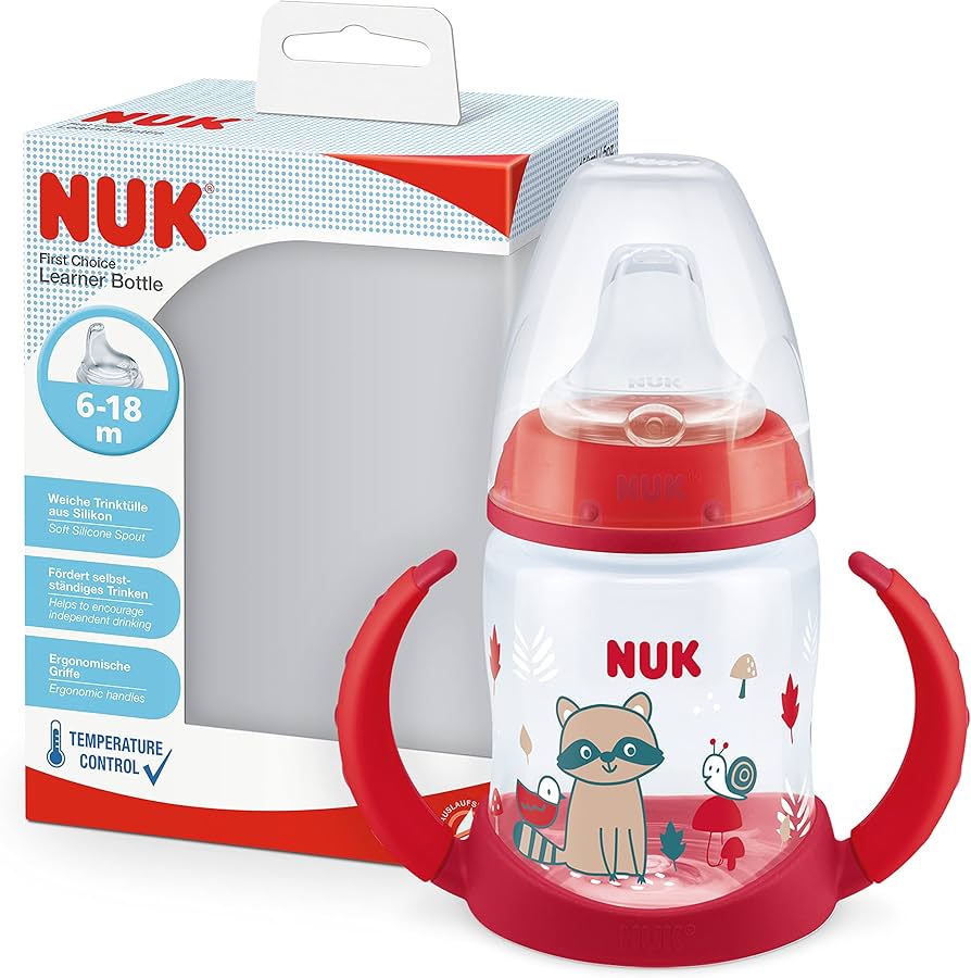 Nuk First Choice Learner Bottle Red Raccoon