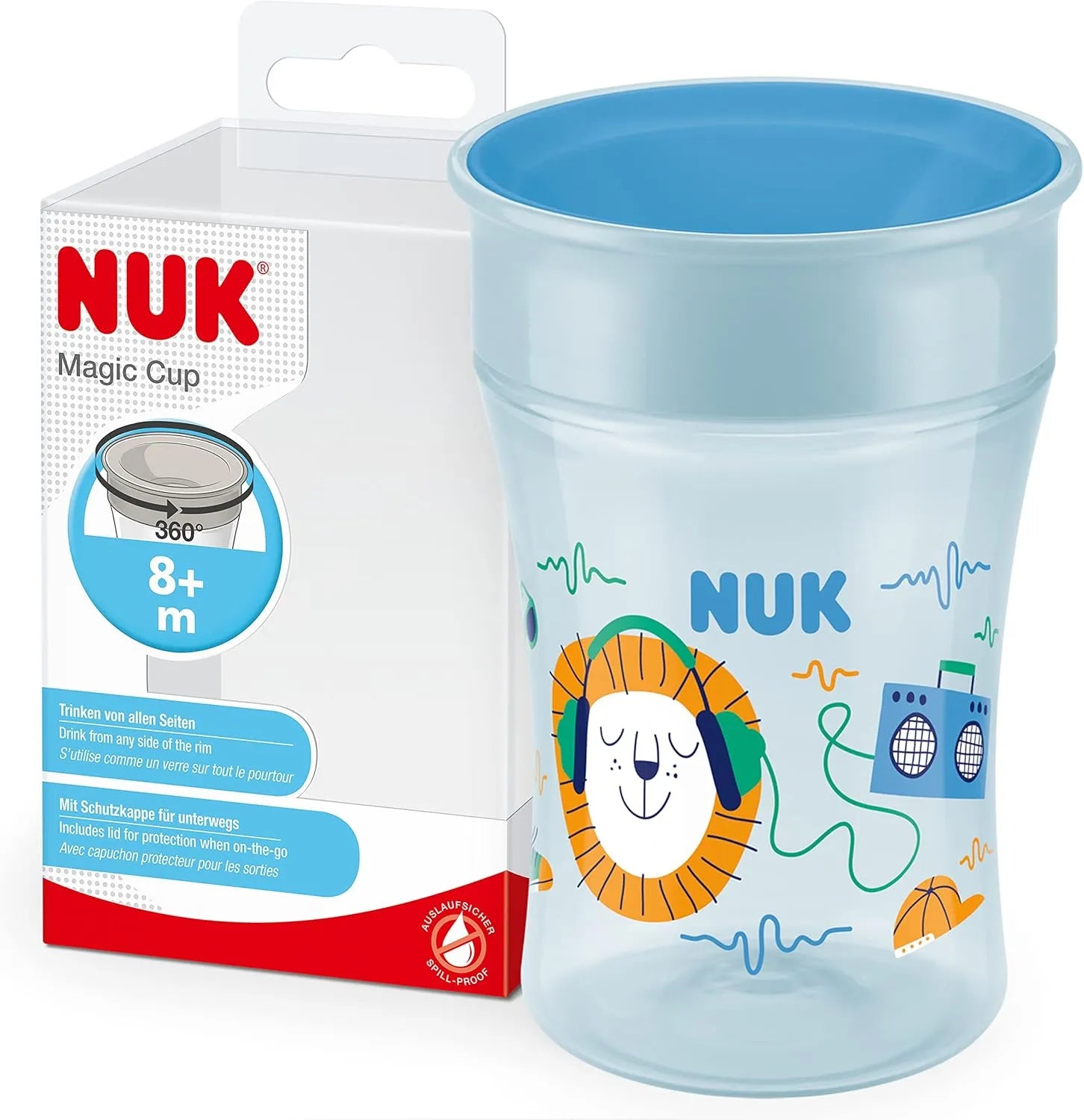 Nuk Magic Cup Green Leo Lion and Headphones