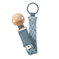 BIBS Pacifier Clip Ribbon - Petrol/Baby Blue