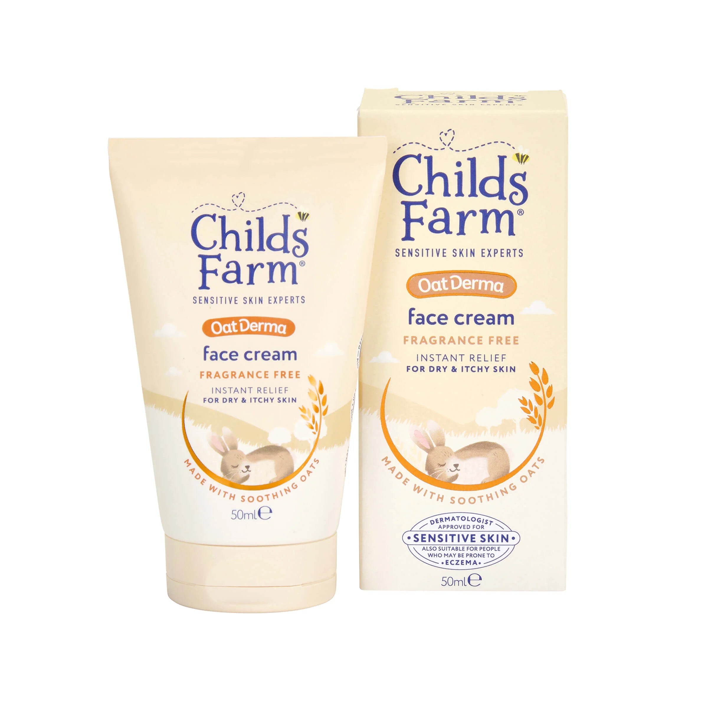 Childs Farm OatDerma Face Cream, fragrance free, 50ml