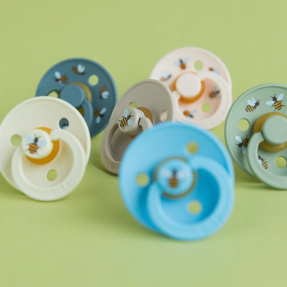 BIBS STUDIO Colour Pacifiers 2 Pack Bumblebee - Ivory/ Petal