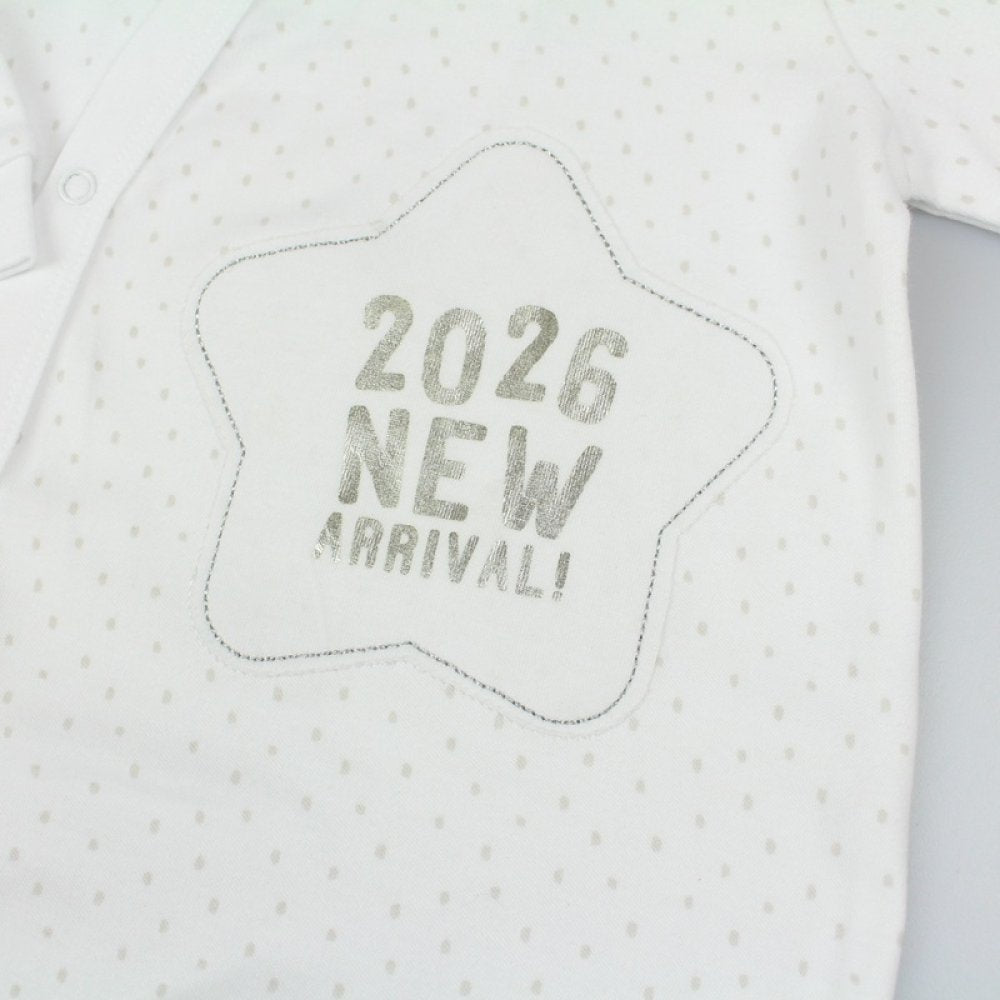 Baby " Born In 2026" Cotton Sleepsuit
