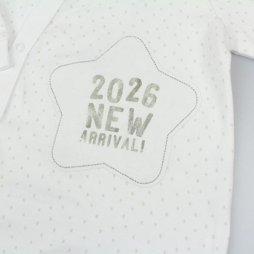 Baby " Born In 2026" Cotton Sleepsuit