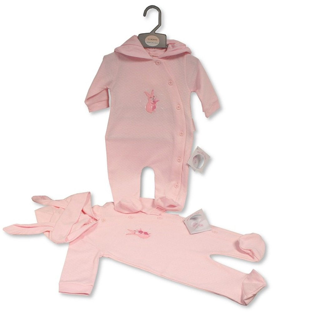 Baby Girls All in One with Hood - Bunny