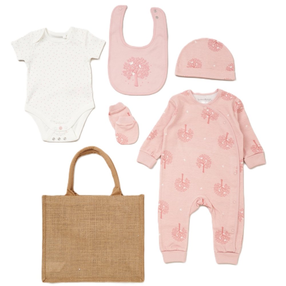 Baby Girls Organic Cotton 6 Piece Gift Set