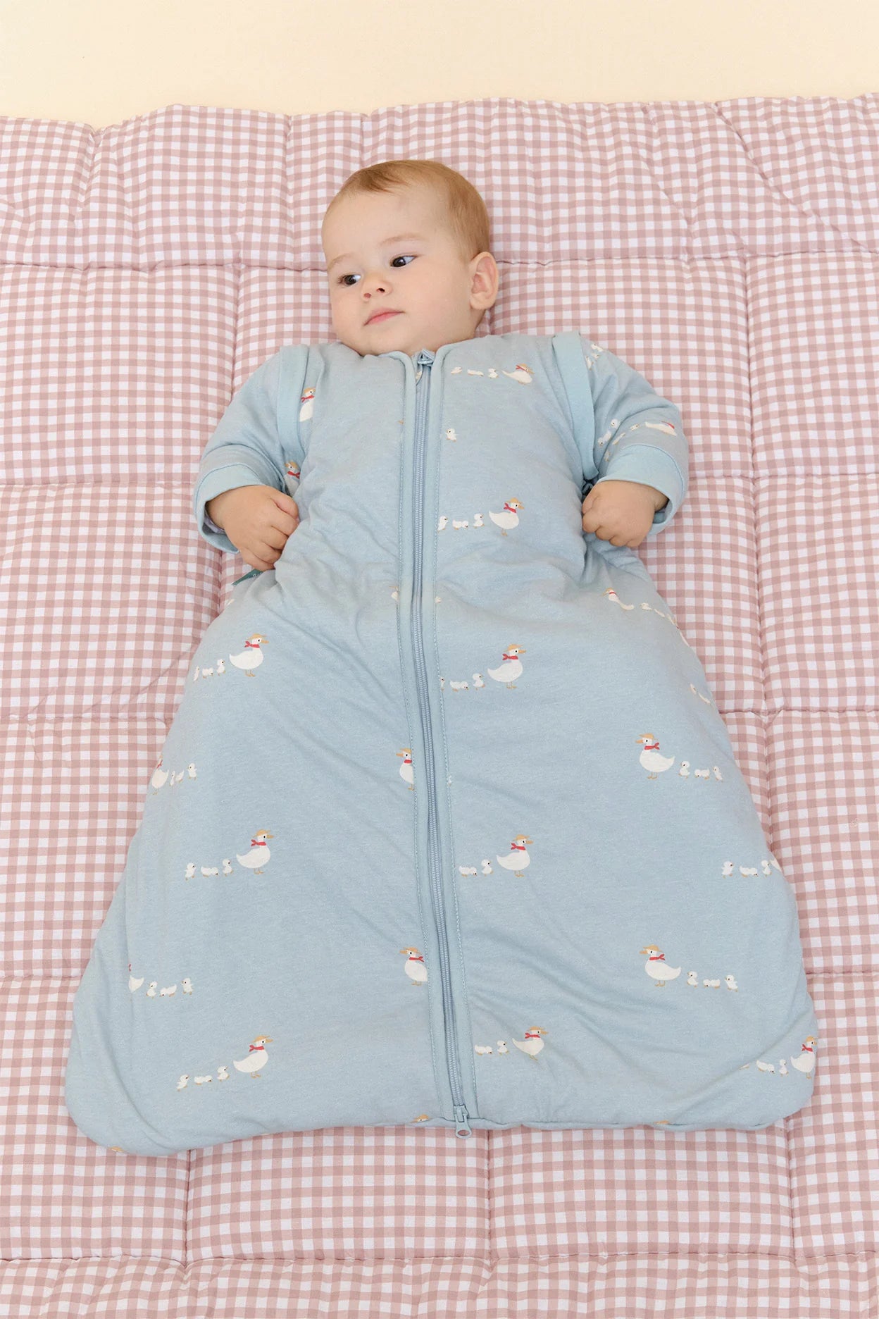 Baby sleeping bag with sleeves - Duck Family - TOG 2.5 6-12M (62-80 cm) by Molis&Co