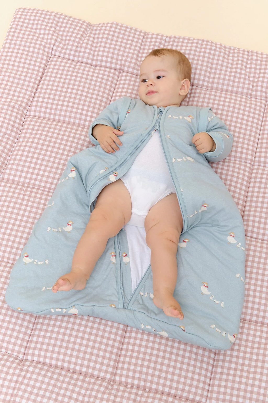 Baby sleeping bag with sleeves - Duck Family - TOG 2.5 6-12M (62-80 cm) by Molis&Co