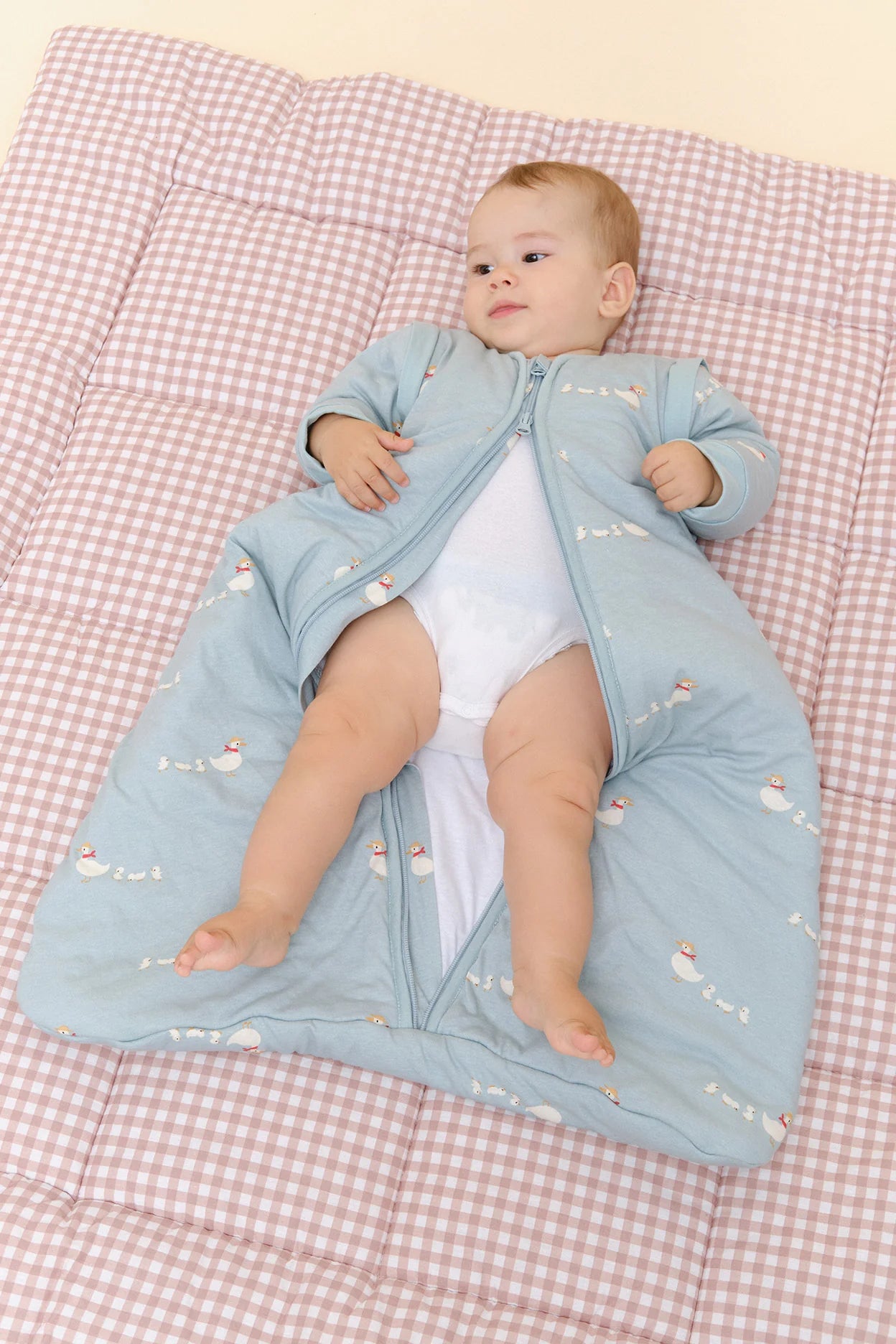 Baby sleeping bag with sleeves - Duck Family - TOG 2.5 6-12M (62-80 cm) by Molis&Co
