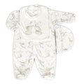 Baby Unisex Elephant 3 Piece All In One Gift Set, Bib & Hat Set