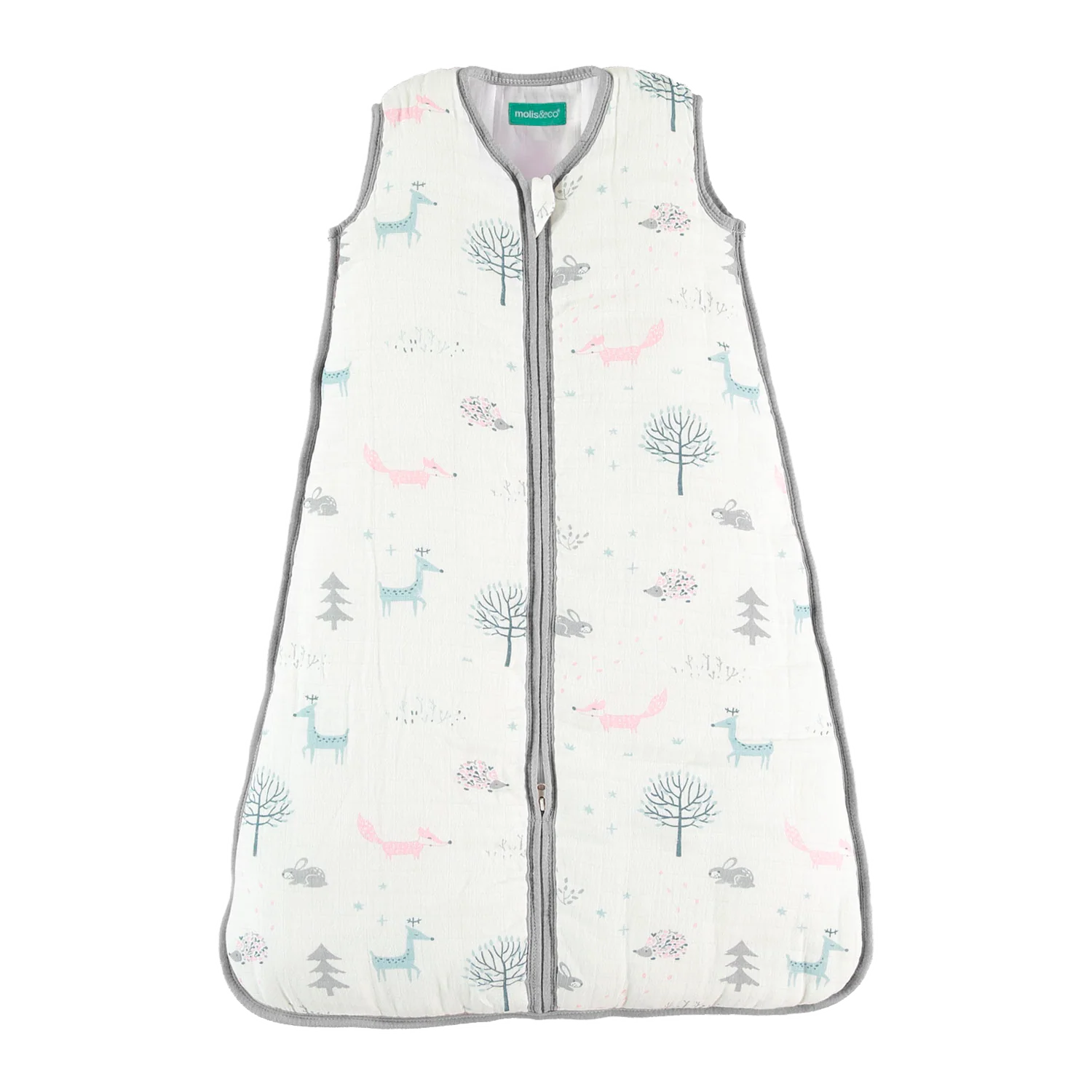 Baby sleeping bag - Cotton muslin - Forest - TOG 2.5 by Molis&Co