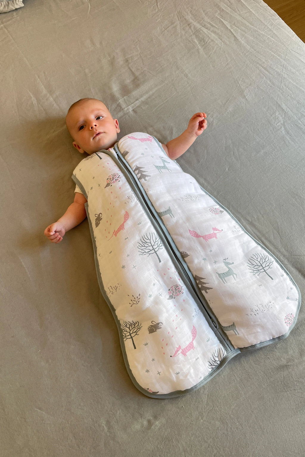 Baby sleeping bag - Cotton muslin - Forest - TOG 2.5 by Molis&Co