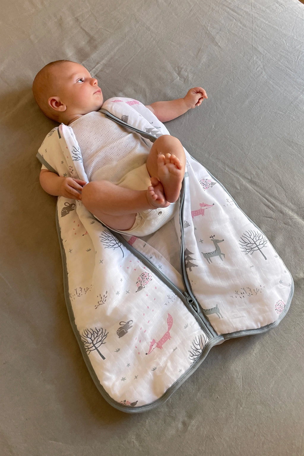 Baby sleeping bag - Cotton muslin - Forest - TOG 2.5 by Molis&Co