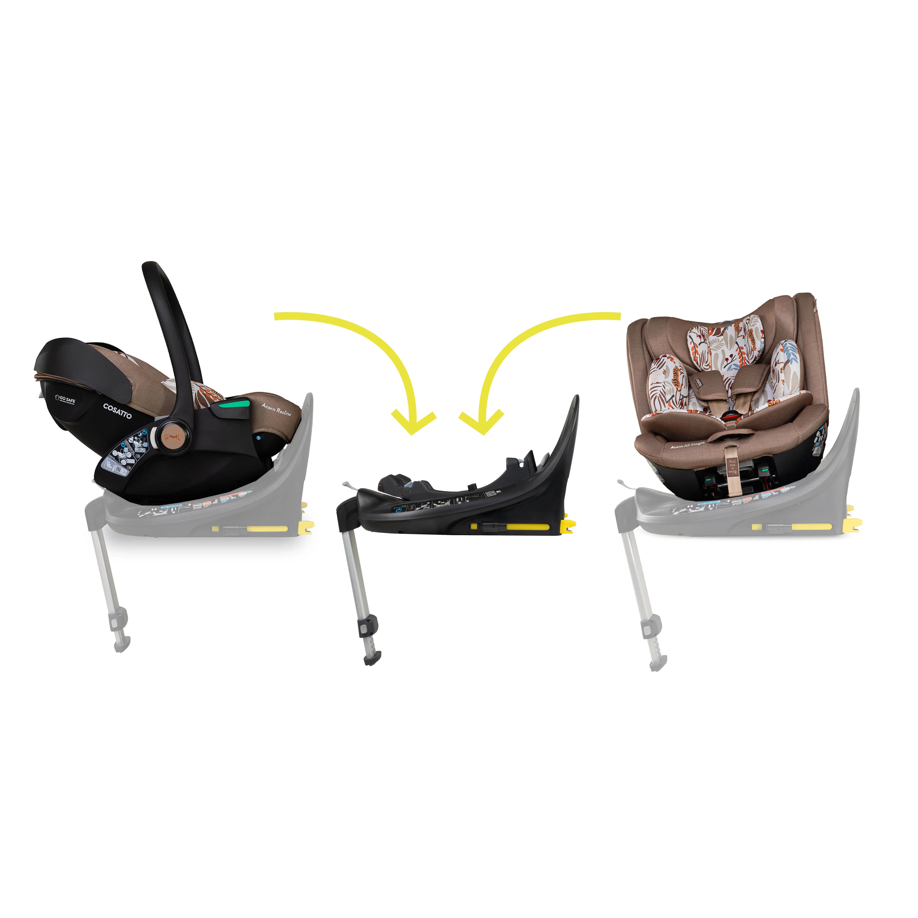 Cosatto Ultimate Special Edition Wow 3 All Stage Family Rotate & Recline 2 Base Bundle Tiger Tale