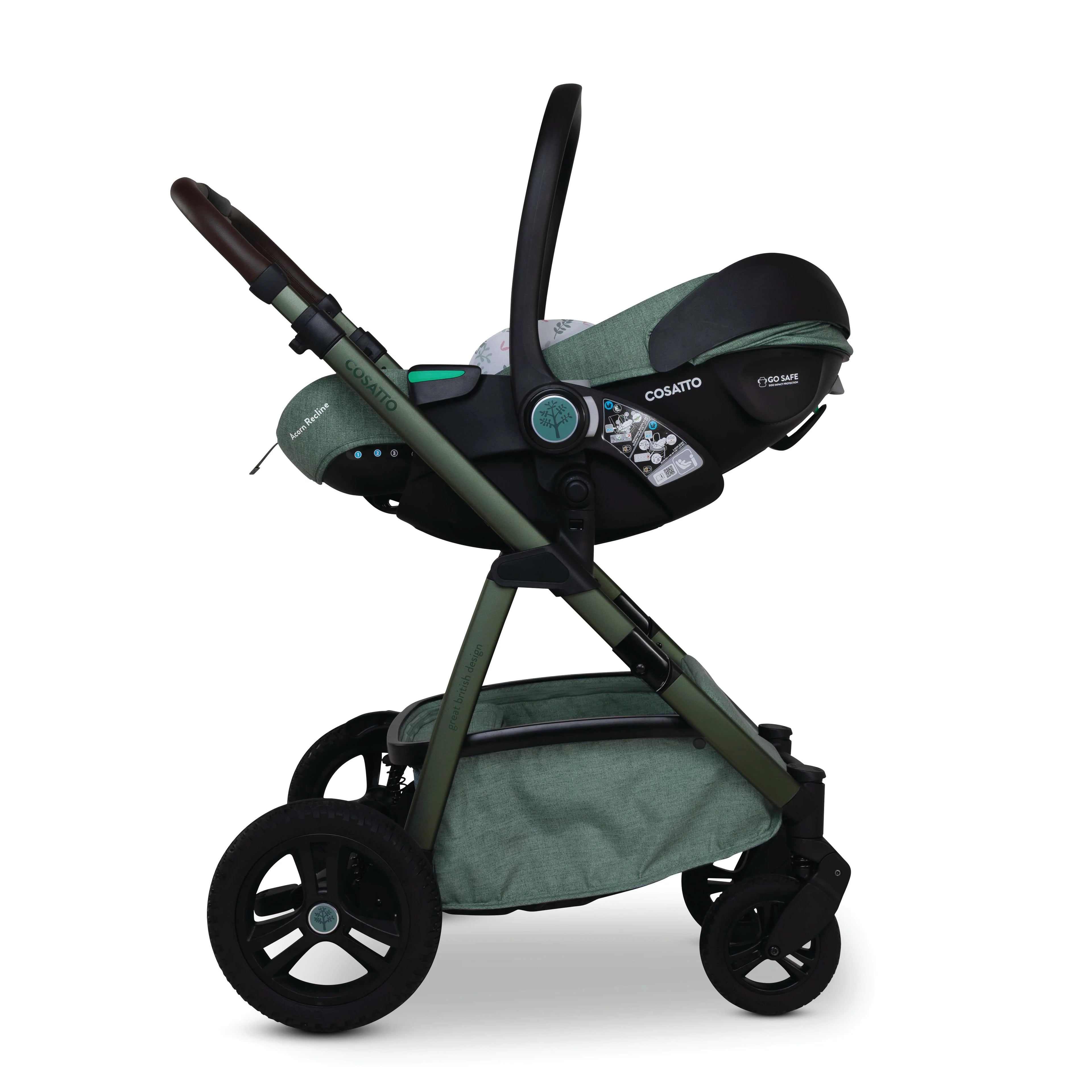 Cosatto Ultimate Wow 3 All Stage Family Rotate & Recline 2 Base Bundle Meadow