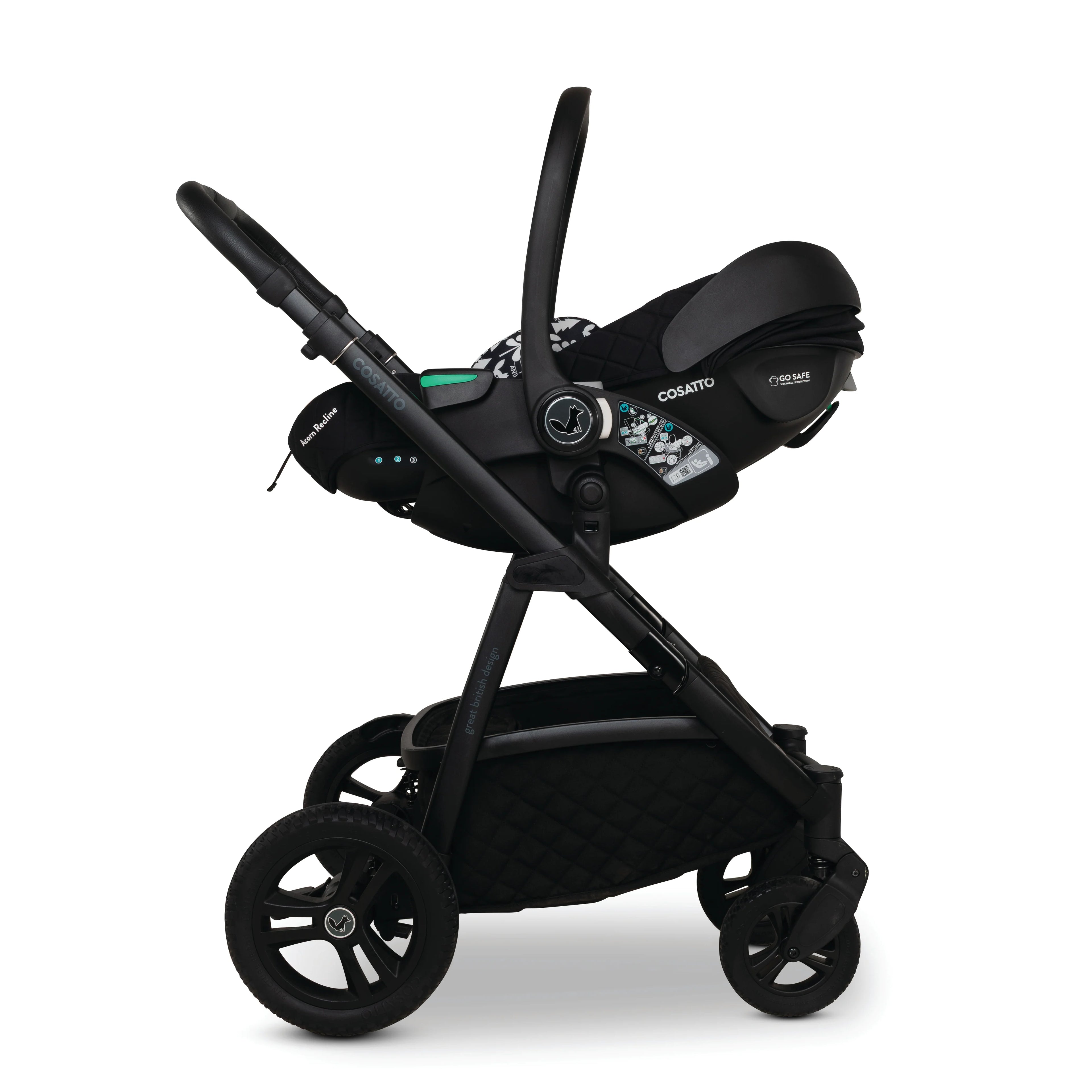 Cosatto Ultimate Wow 3 All Stage Family Rotate & Recline 2 Base Bundle Silhouette