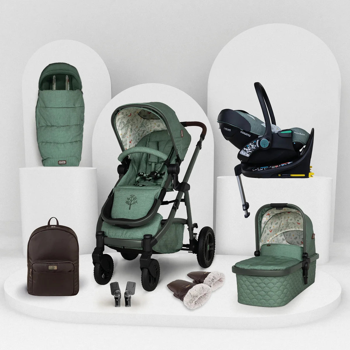 Cosatto Ultimate Wow 3 Rotate & Recline Cozy Bundle Meadow