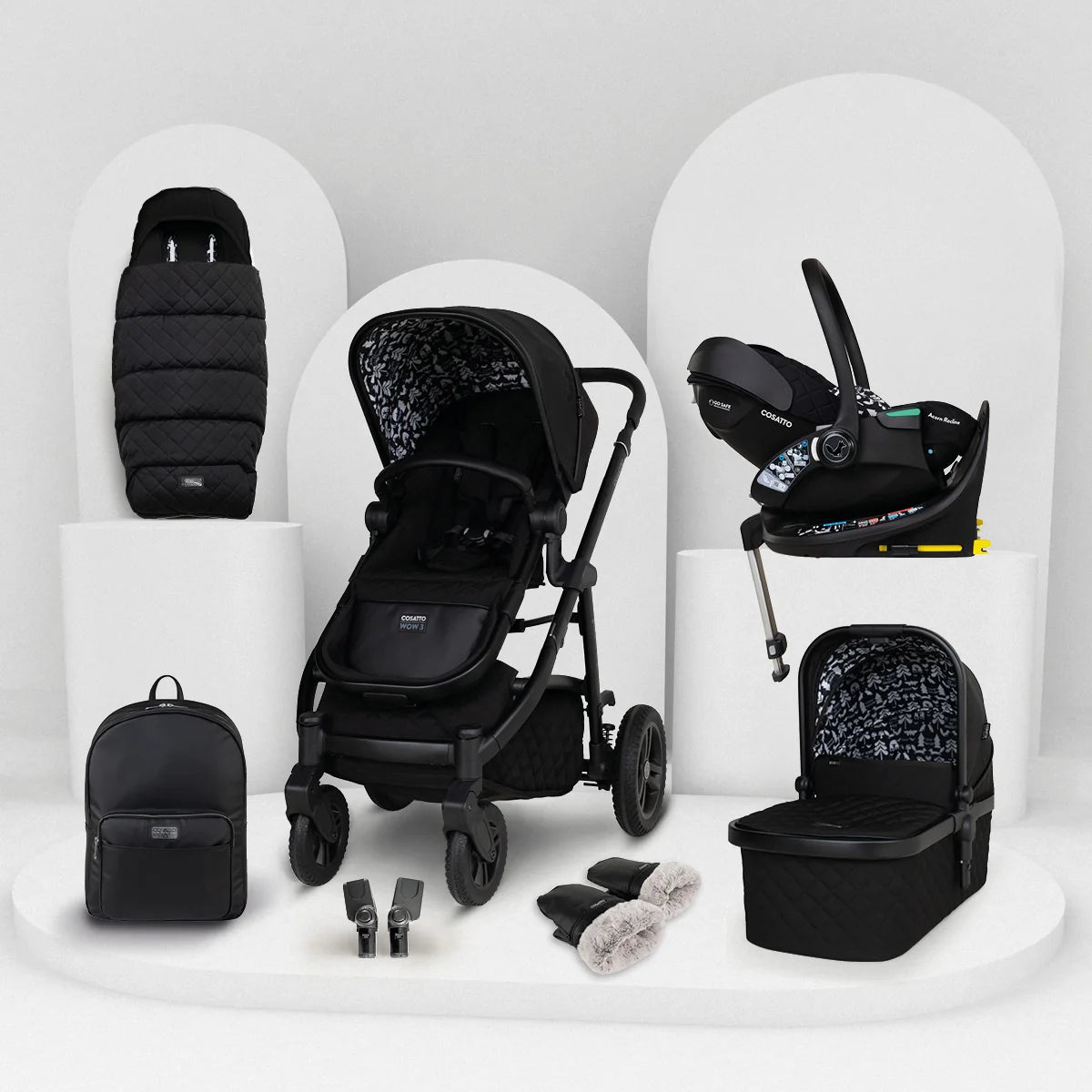 Cosatto Ultimate Wow 3 Rotate & Recline Cozy Bundle Silhouette